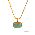 Amalie Amazonite Gold Necklace [0WZ006IV]