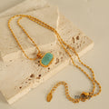 Amalie Amazonite Gold Necklace [B0683G36]