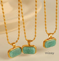 Amalie Amazonite Gold Necklace [7L4QA7QS]