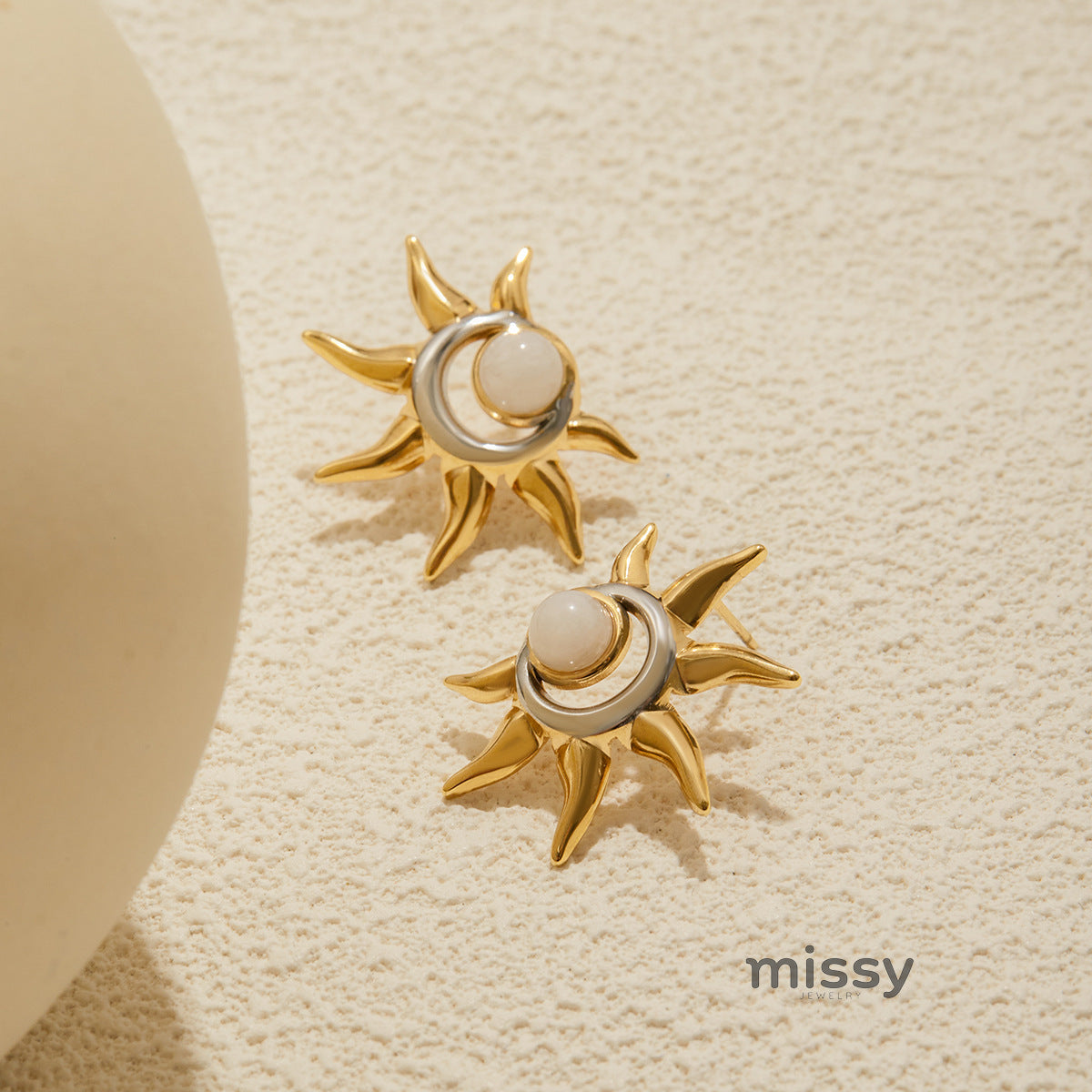 Amanda Sunburst Stud Earrings [UKFAUGC6]
