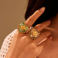 Amani Gold Petal Heart Ring [TQN7FZSI]