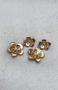 Missy Jewelry Amar Floral Gold Drop Earrings