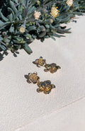 Missy Jewelry Amar Floral Gold Drop Earrings