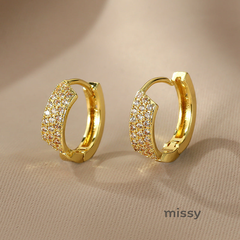 Amarachi Geometric Zircon Earrings [ZZXFFSYB]
