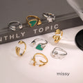 Amayiah Geometric Open Ring [TG4OC05P]