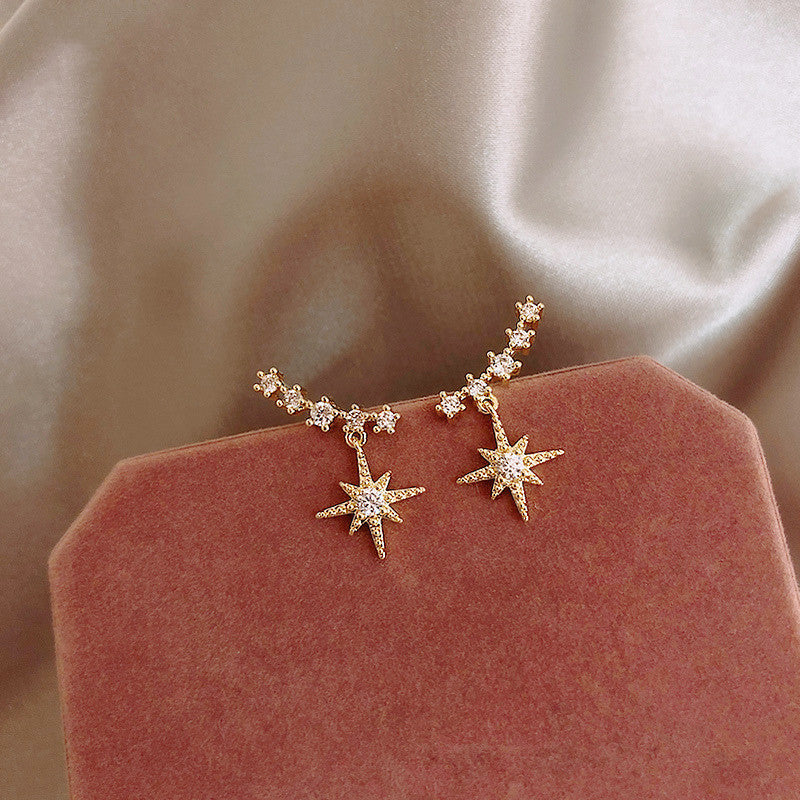 Amayiah Golden Star Earrings [TIQODJKS]