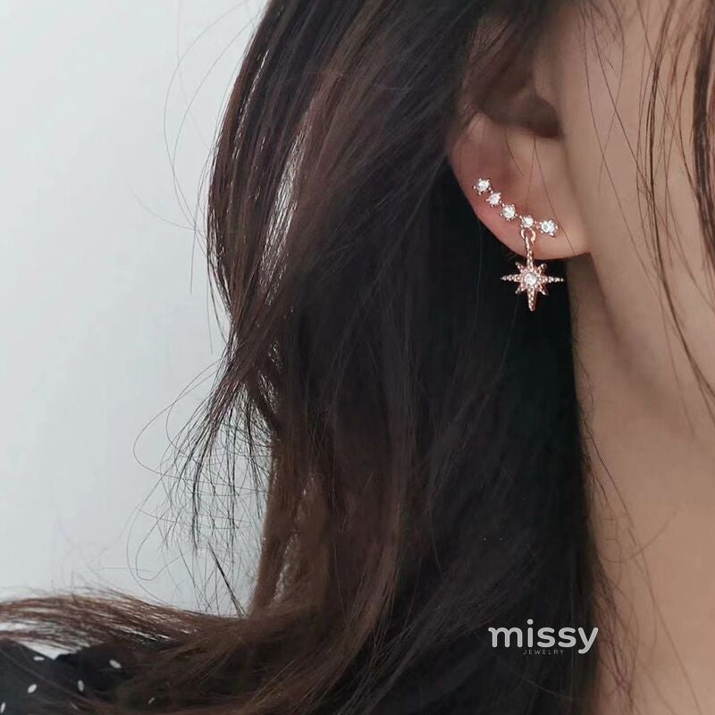 Amayiah Golden Star Earrings [K77XNFDG]