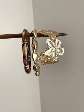 Amber Flower Charm Bracelet [3CRGVH1S]