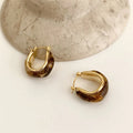 Amber Geometric Stud Earrings [QDIDOIS0]