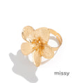 Ameena Geometric Petal Ring