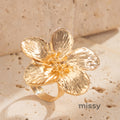 Ameena Geometric Petal Ring
