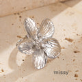 Ameena Geometric Petal Ring