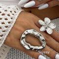 Ameena Geometric Petal Ring