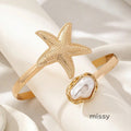 Ameerah Starfish Pearl Arm Cuff [Z5YYJ280]