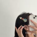 Amena Enamel Flower Duckbill Clip [WYI1N4G2]