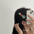 Amena Enamel Flower Duckbill Clip [8OQVR0TD]