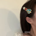 Amena Enamel Flower Duckbill Clip [75MKFRU3]