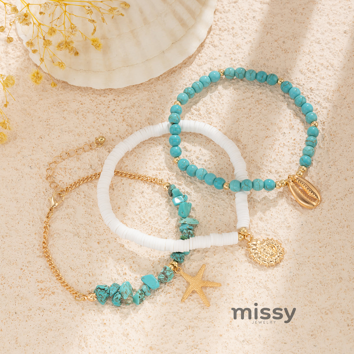 Anaiyah Ocean Charm Anklet Set