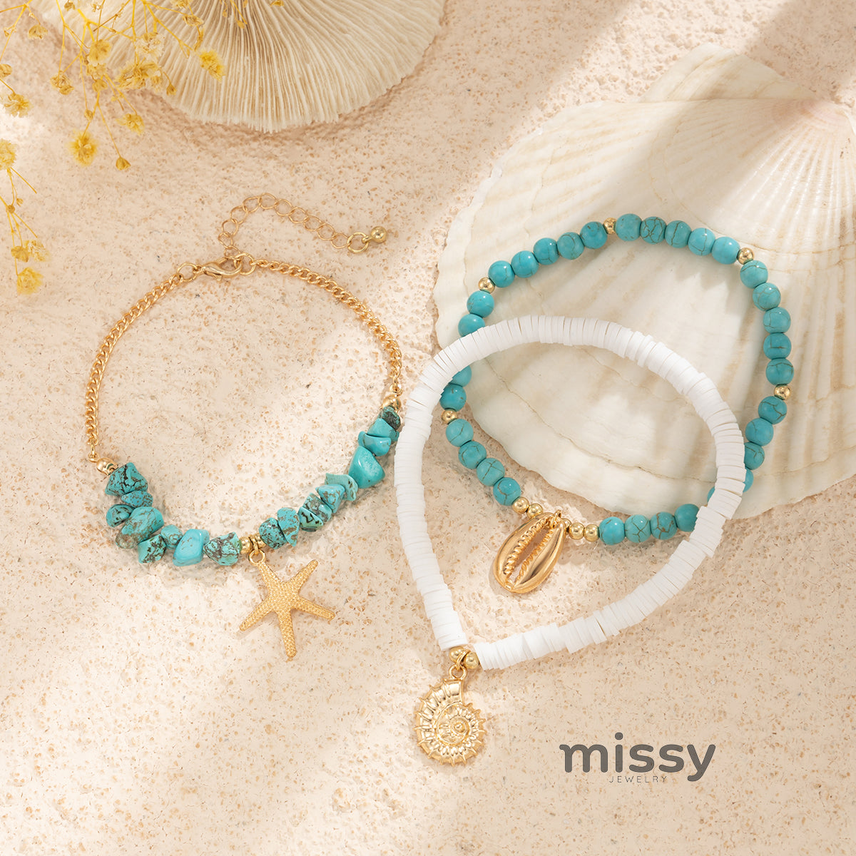 Anaiyah Ocean Charm Anklet Set
