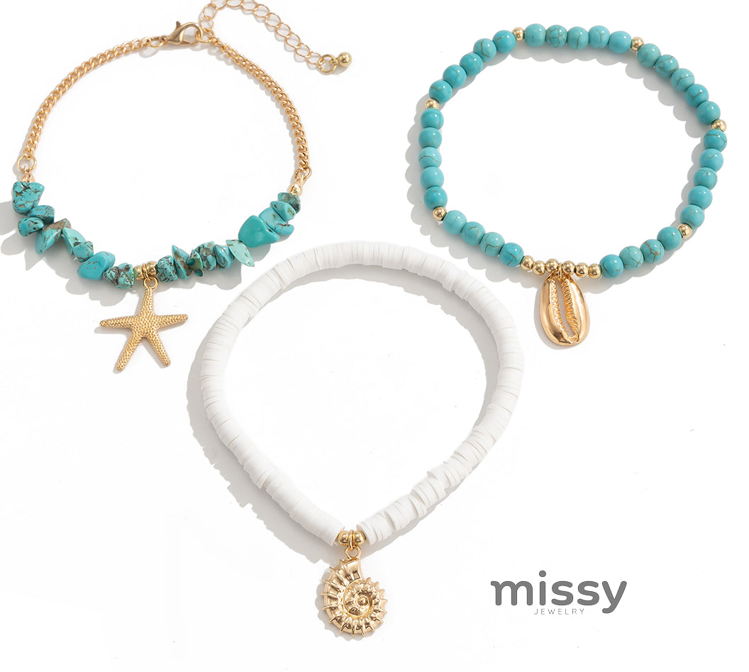Anaiyah Ocean Charm Anklet Set