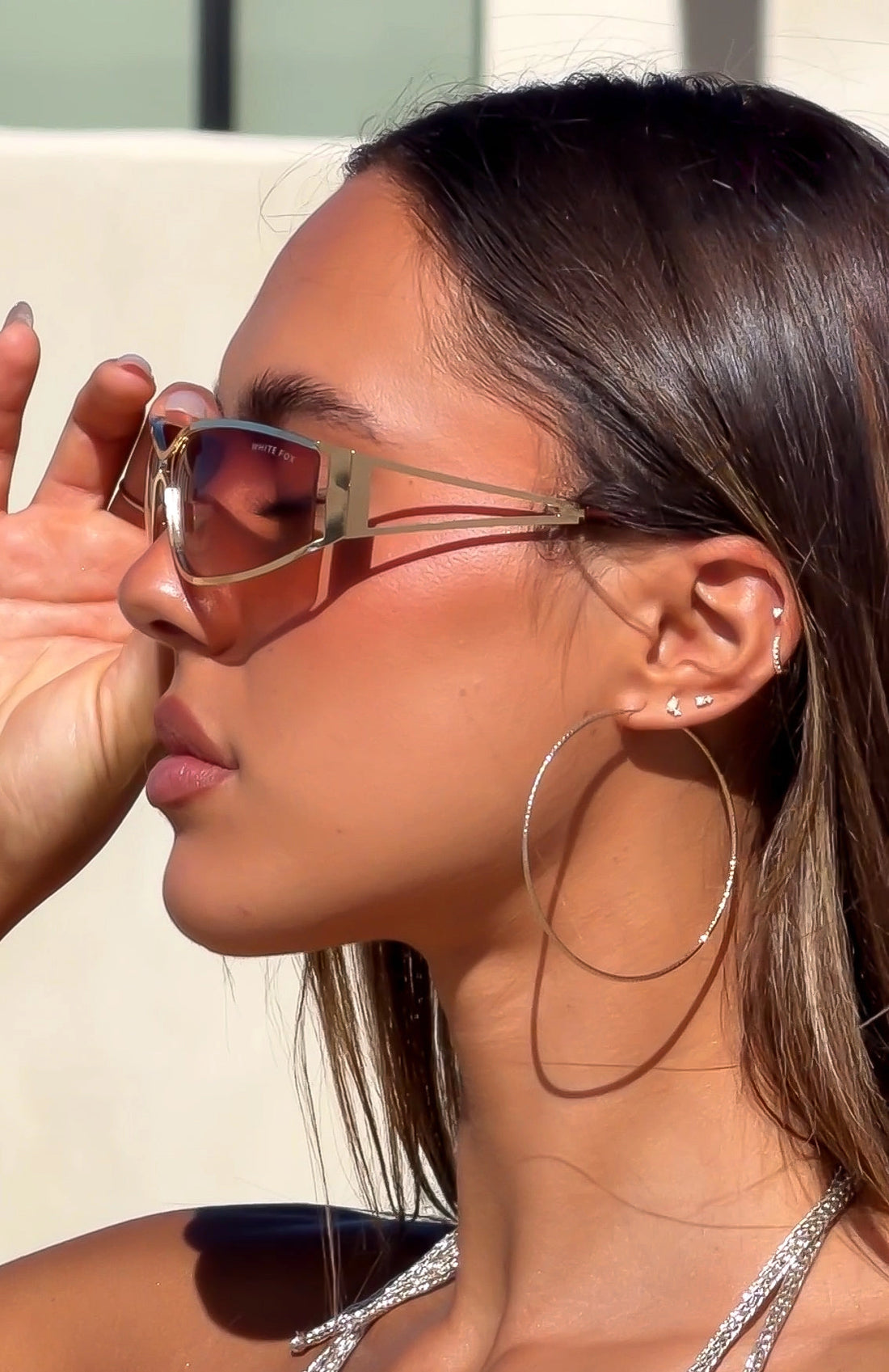 Missy Jewelry Analeigh Battered Gold Hoop Earrings