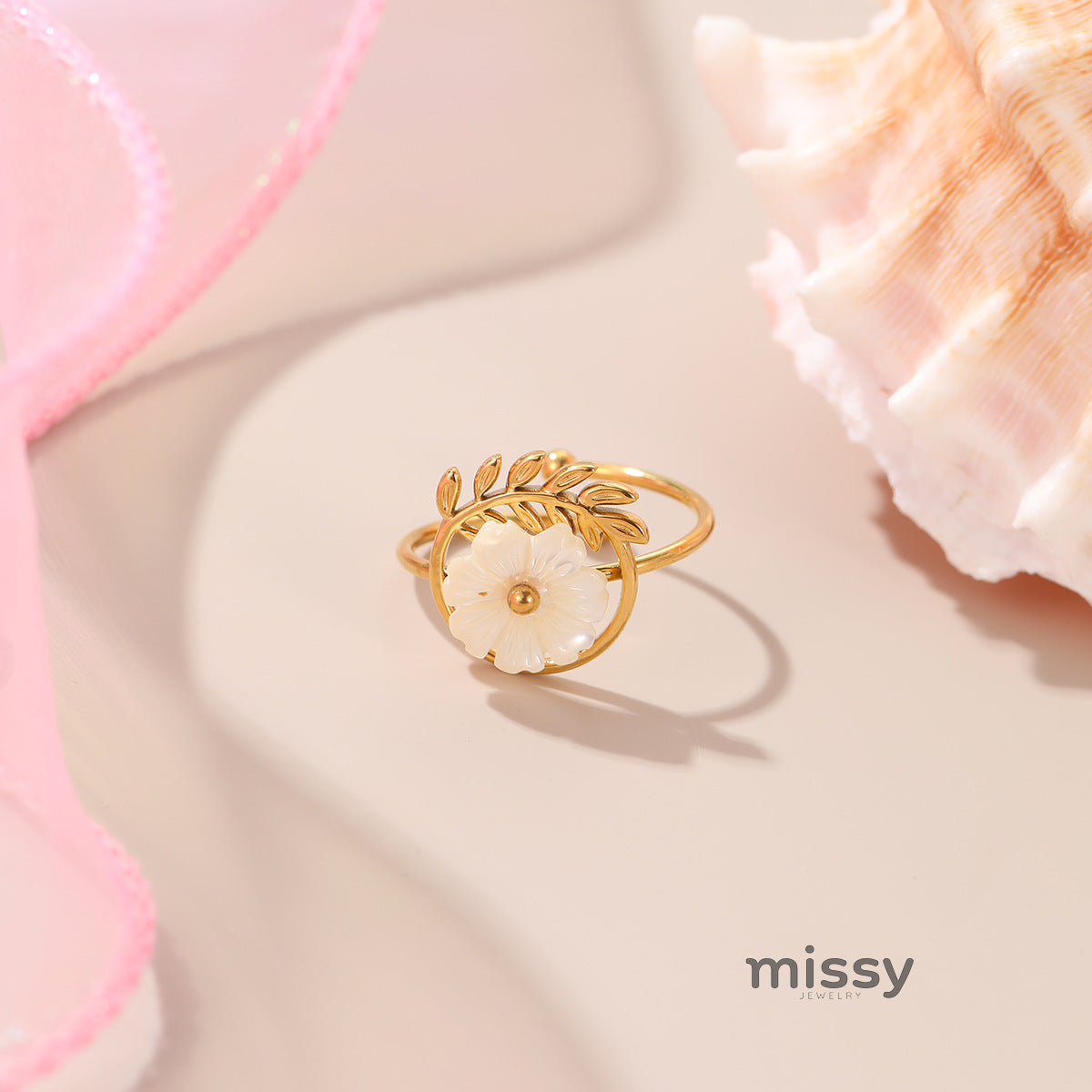 Analucia Floral Pearl Ring [9P7HADQ5]