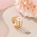 Analucia Floral Pearl Ring [COBUSVD0]