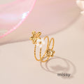 Analucia Floral Pearl Ring [JZ2AHWXZ]