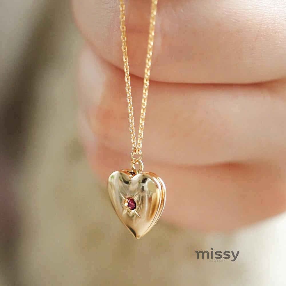Anayah Birthstone Heart Locket [ROAS0A03]