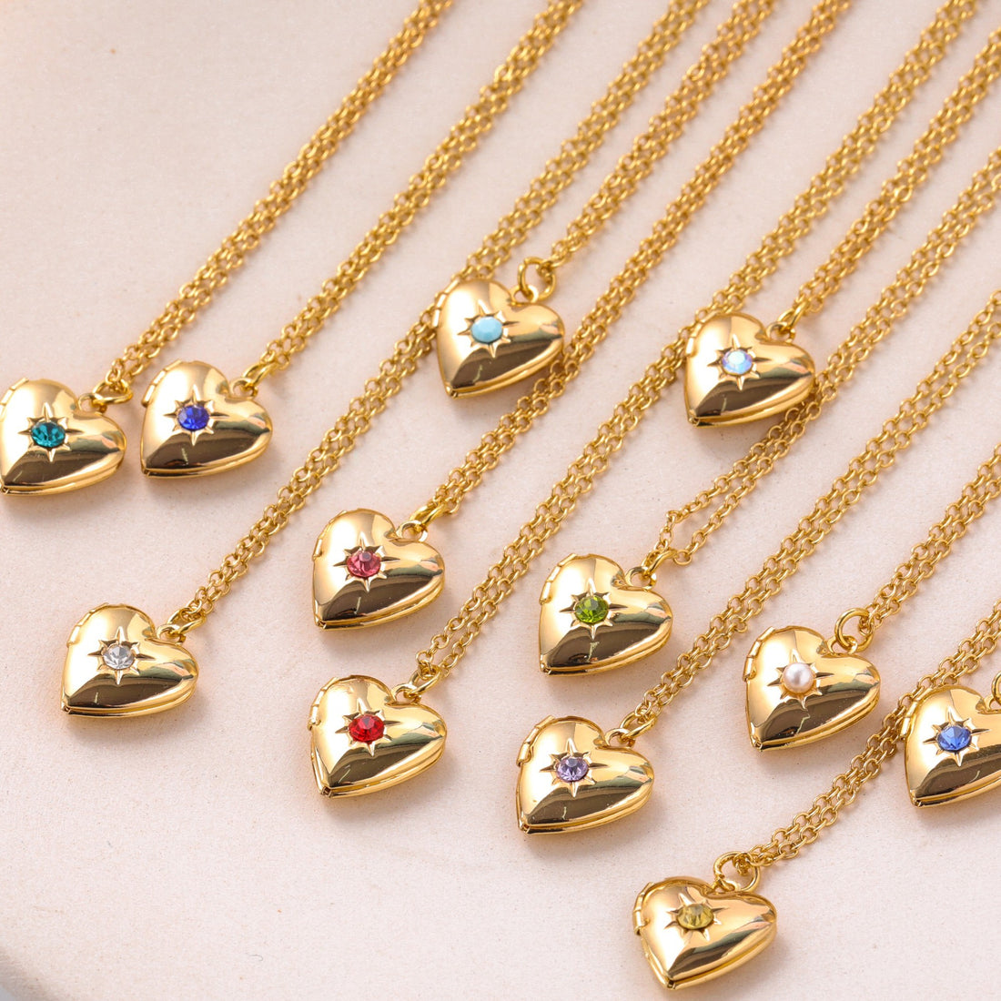Anayah Birthstone Heart Locket [P7DWI32D]
