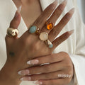 Anela Sculpted Acrylic Ring [EL0MK5X6]