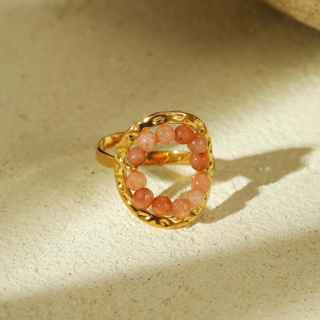 Anjali Beaded Geometric Ring [ROMGOCGG]