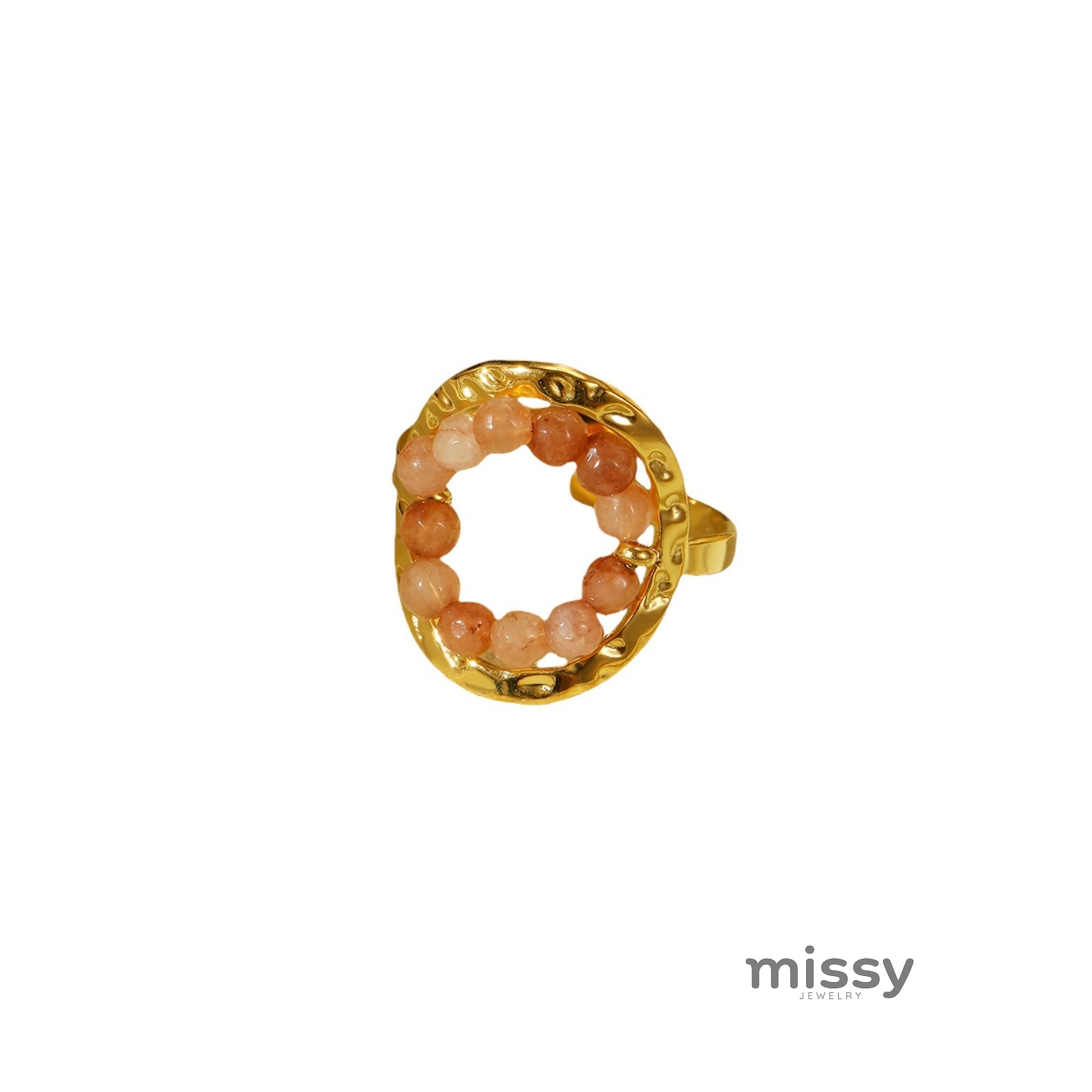 Anjali Beaded Geometric Ring [YAE6AQ8Q]