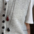 Annaly Agate Drop Necklace [0IBLA278]