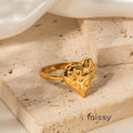 Annaly French Lava Heart Ring