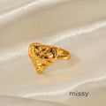 Annaly French Lava Heart Ring