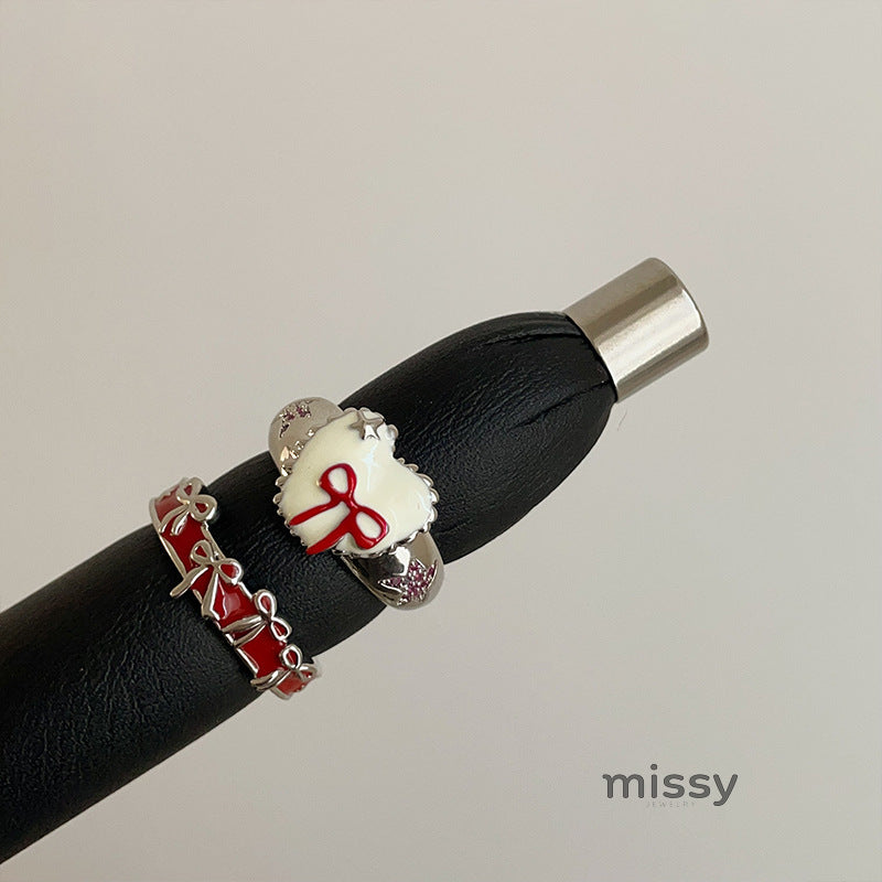 Annamarie Retro Bow Open Ring [G62BXU77]