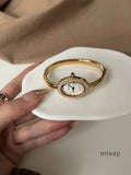 Anorah Diamond Oval Bracelet Watch [JF7F3B8J]