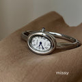 Anorah Diamond Oval Bracelet Watch [XUO49TUE]