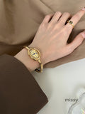 Anorah Diamond Oval Bracelet Watch [V0CG7OZI]