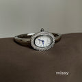 Anorah Diamond Oval Bracelet Watch [LDKNZ59X]
