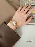 Anorah Diamond Oval Bracelet Watch [H02ZK2SY]