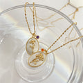 Anslee Mother-of-Pearl Birth Flower Necklace [LDMR07M4]