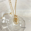 Anslee Mother-of-Pearl Birth Flower Necklace [I9RR5YXC]