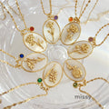 Anslee Mother-of-Pearl Birth Flower Necklace [I0XG7ZFL]