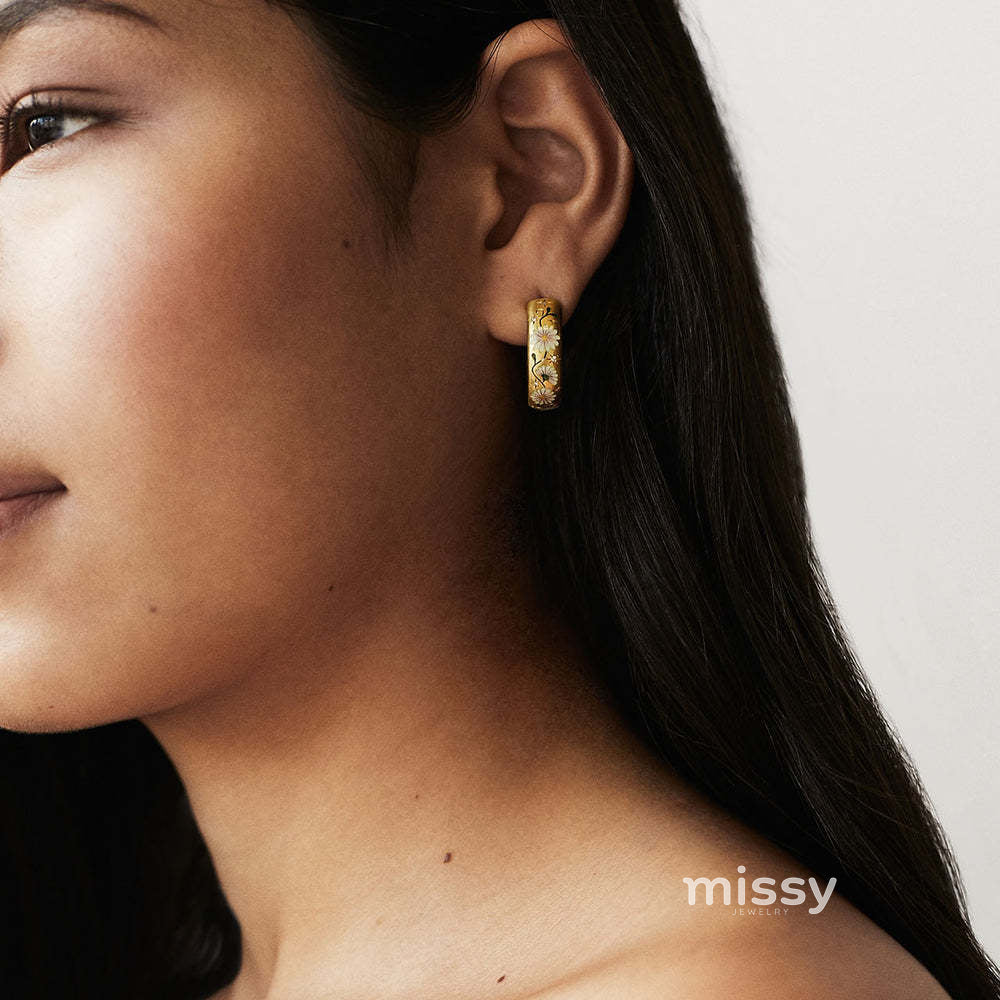 Ariam Botanical Hoop Earrings [Z2VG6JUR]