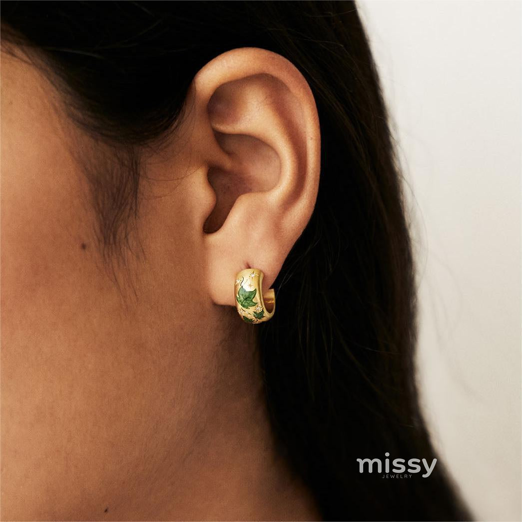 Ariam Botanical Hoop Earrings [SXDJXO2U]