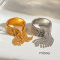 Ariam Titanium Tassel Ring