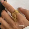 Ariam Titanium Tassel Ring