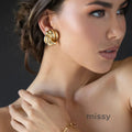 Ariyah Gold Wave Earrings